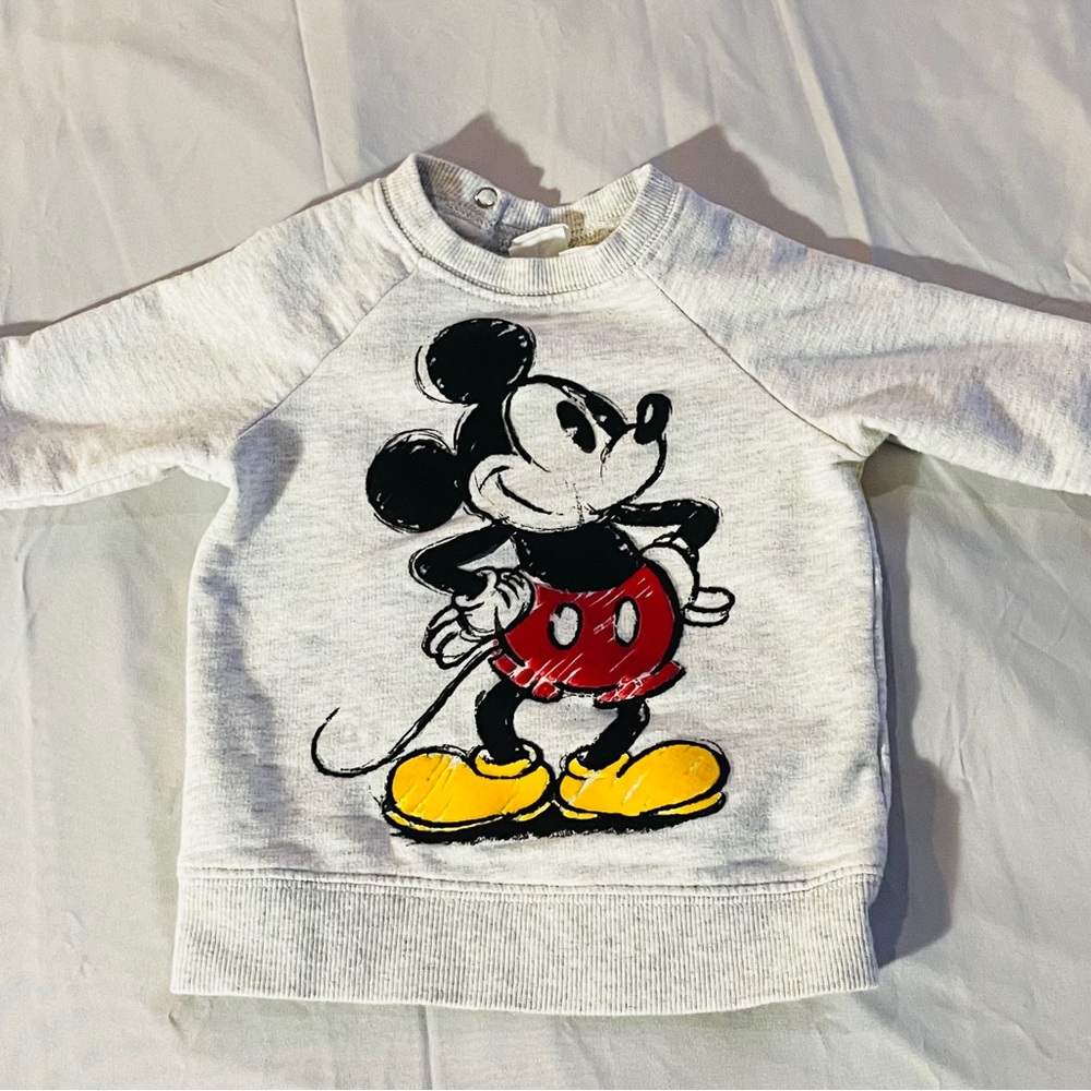 Disney Mickey Mouse Kids Sweatshirt - H&M 4-6 Like New